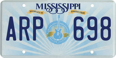 MS license plate ARP698