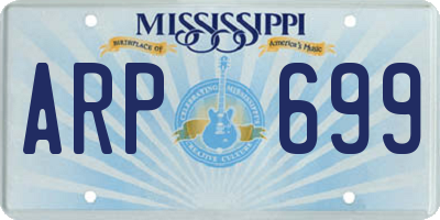 MS license plate ARP699