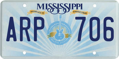 MS license plate ARP706