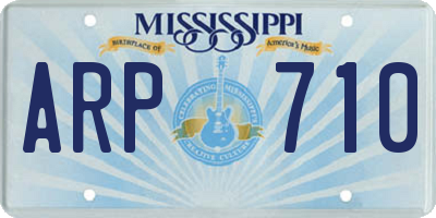 MS license plate ARP710