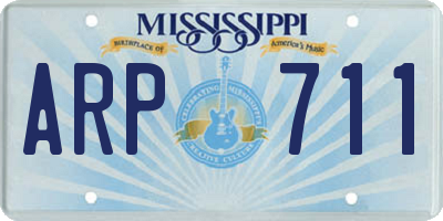 MS license plate ARP711