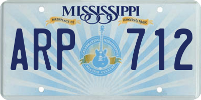 MS license plate ARP712