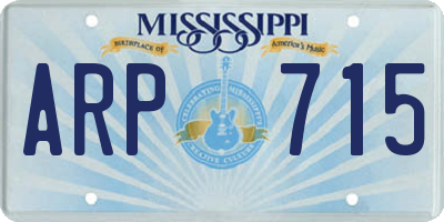 MS license plate ARP715