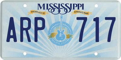 MS license plate ARP717