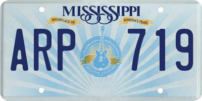 MS license plate ARP719