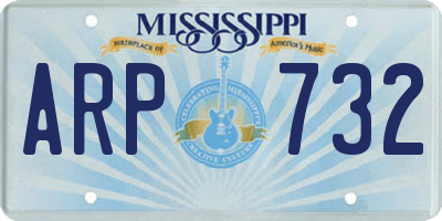 MS license plate ARP732