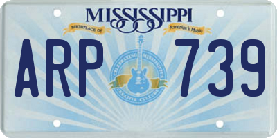 MS license plate ARP739