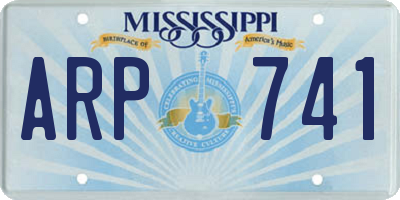 MS license plate ARP741