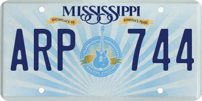MS license plate ARP744