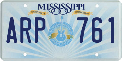 MS license plate ARP761