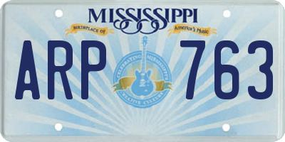 MS license plate ARP763