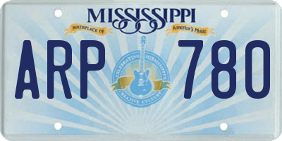 MS license plate ARP780