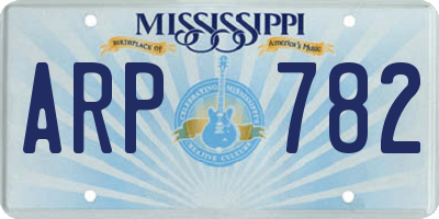 MS license plate ARP782