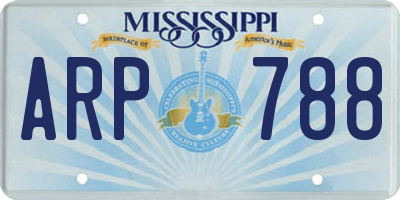 MS license plate ARP788