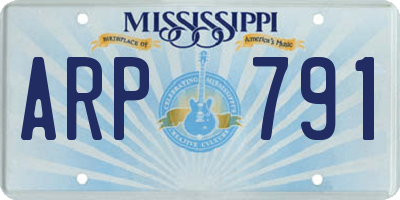 MS license plate ARP791