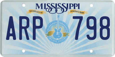 MS license plate ARP798