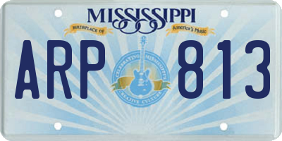 MS license plate ARP813