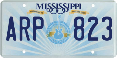 MS license plate ARP823
