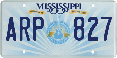 MS license plate ARP827