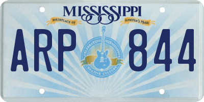 MS license plate ARP844