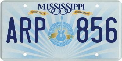 MS license plate ARP856