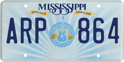 MS license plate ARP864