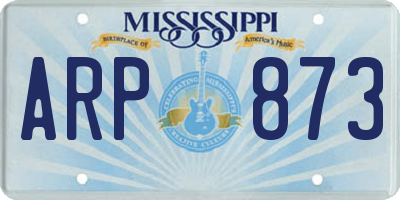 MS license plate ARP873