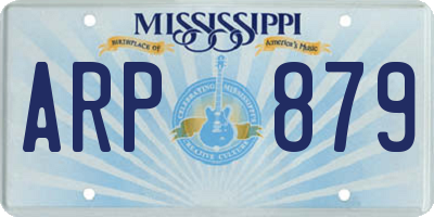 MS license plate ARP879