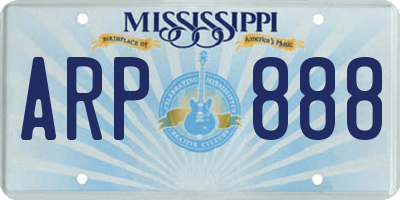 MS license plate ARP888