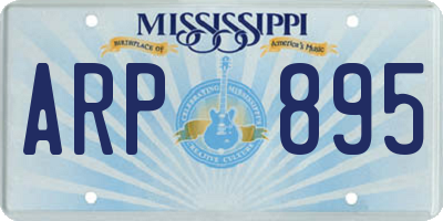 MS license plate ARP895