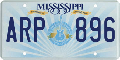 MS license plate ARP896