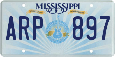 MS license plate ARP897