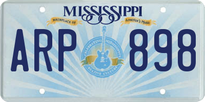 MS license plate ARP898
