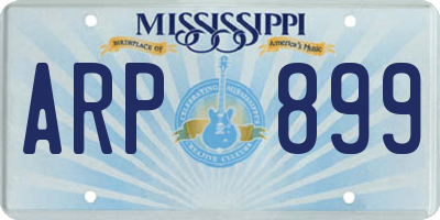 MS license plate ARP899