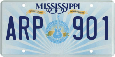 MS license plate ARP901