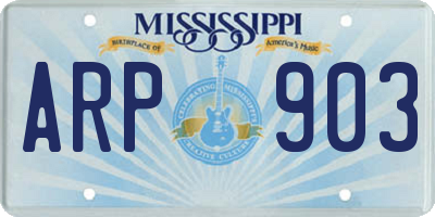 MS license plate ARP903