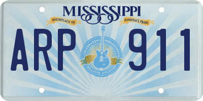 MS license plate ARP911
