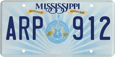 MS license plate ARP912