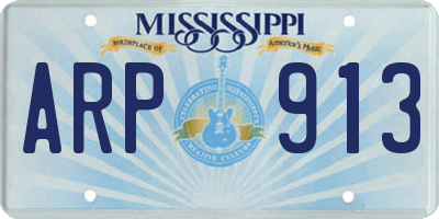 MS license plate ARP913