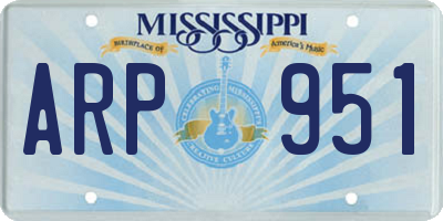 MS license plate ARP951