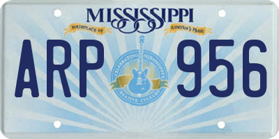 MS license plate ARP956