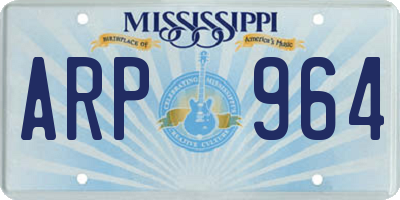 MS license plate ARP964