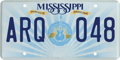 MS license plate ARQ048