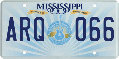 MS license plate ARQ066