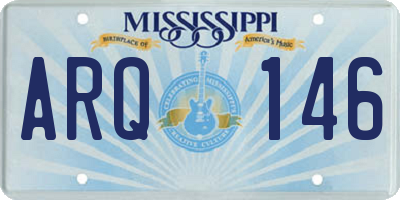 MS license plate ARQ146