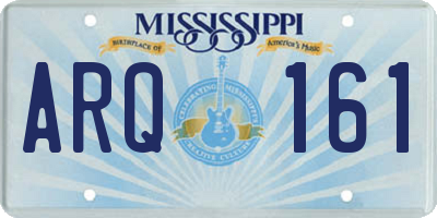 MS license plate ARQ161
