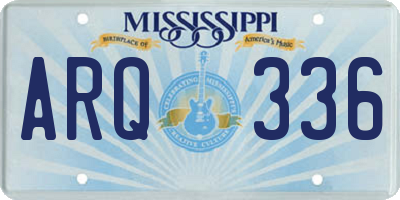 MS license plate ARQ336