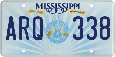 MS license plate ARQ338
