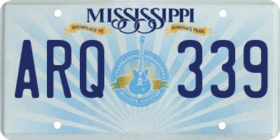 MS license plate ARQ339