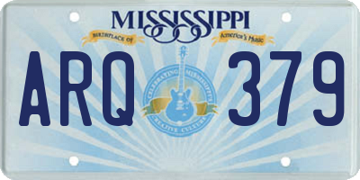 MS license plate ARQ379